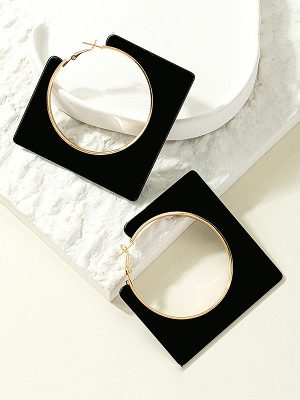 xakxx Normcore Geometric Hollow Drop Earrings