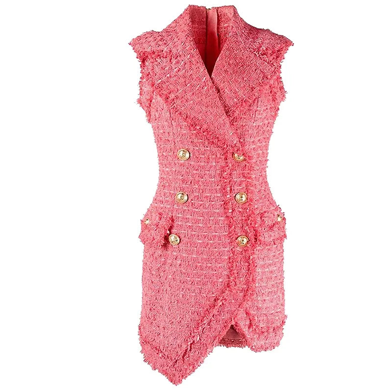 Womens Work Dresses Luxury Designer Clothes Fashion Elegant Office Dresses Suit Jacket Skirt With Big Buckle Waist Belt Business Outfit S-XXXL