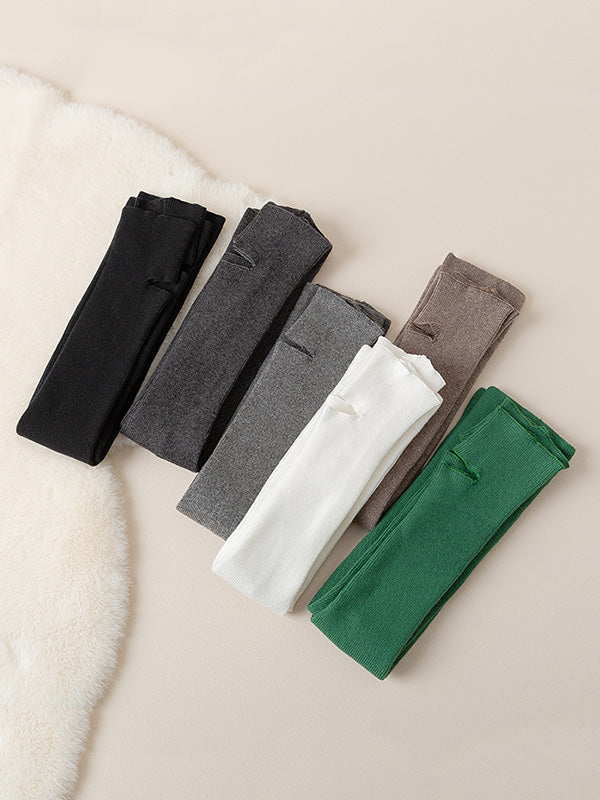 xakxx Wool Solid Color Leg Warmers Accessories