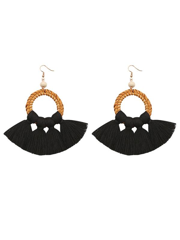 xakxx Tasseled Knitting Bohemia Earrings