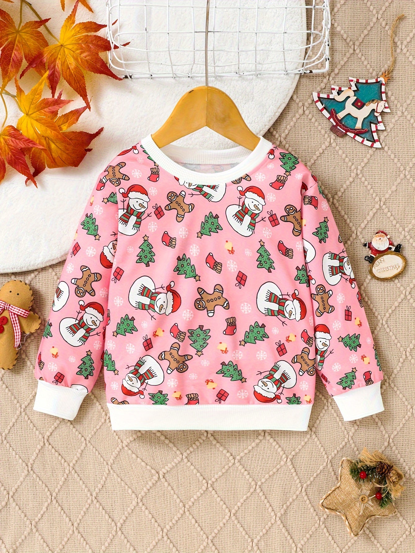 Adorable Cartoon Print Long Sleeve Pullover Sweatshirt for Toddler Girls - Soft, Cozy, and Casual Everyday Wear for Fall and Spring Seasons - Perfect for Little Princesses