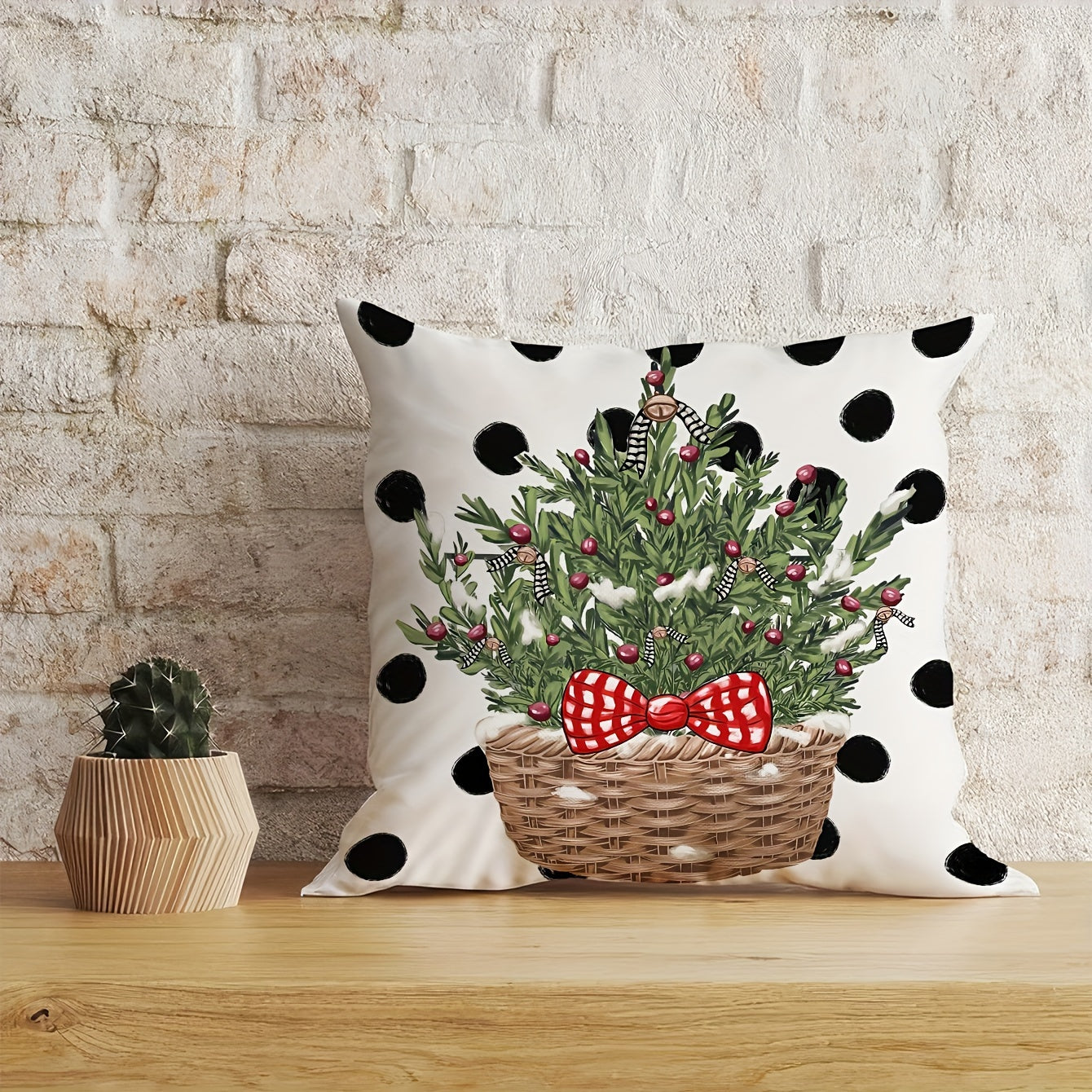 Set of 4 Festive Christmas Throw Pillow Covers - Reversible, Machine Washable, Woven Polyester, Zipper Closure, Contemporary Style - Perfect for Home Decor, Holiday Season, 17.7" and 15.7" Square, Snowman Reindeer Designs