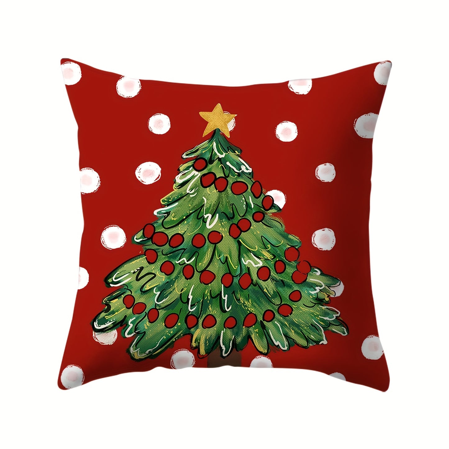 4pcs Christmas Throw Pillow Covers, Decorative Home Decor for Bedroom, Living Room, Sofa, Car