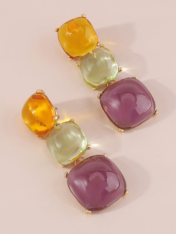 xakxx Geometric Drop Earrings Earrings Accessories