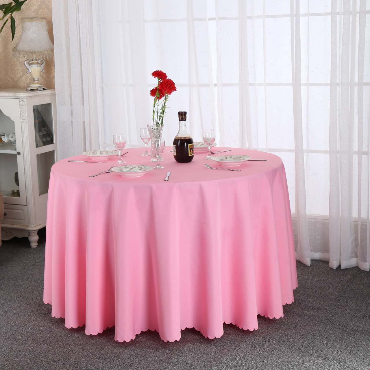 1pc Waterproof Polyester Tablecloth - Solid Color, Rectangle Design - Durable, Stain-Resistant, Perfect for Picnics, Holidays, Weddings - Home, Room & Wedding Decor - Easy Care, Attractive Style - Versatile Usage, Ideal Gift