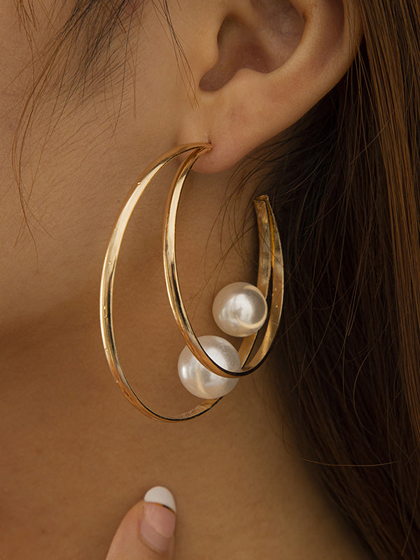 xakxx Original Vintage Geometric Pearl Earrings