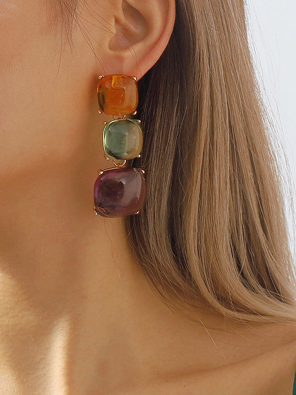 xakxx Geometric Drop Earrings Earrings Accessories