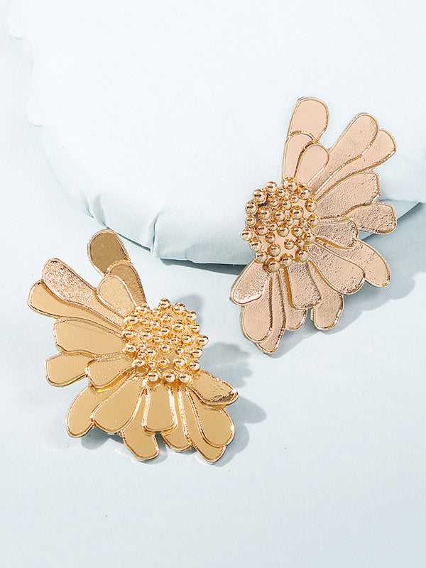 xakxx Vintage Alloy Flower Earrings