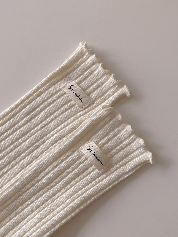xakxx Pleated Wood Ear Lace Socks