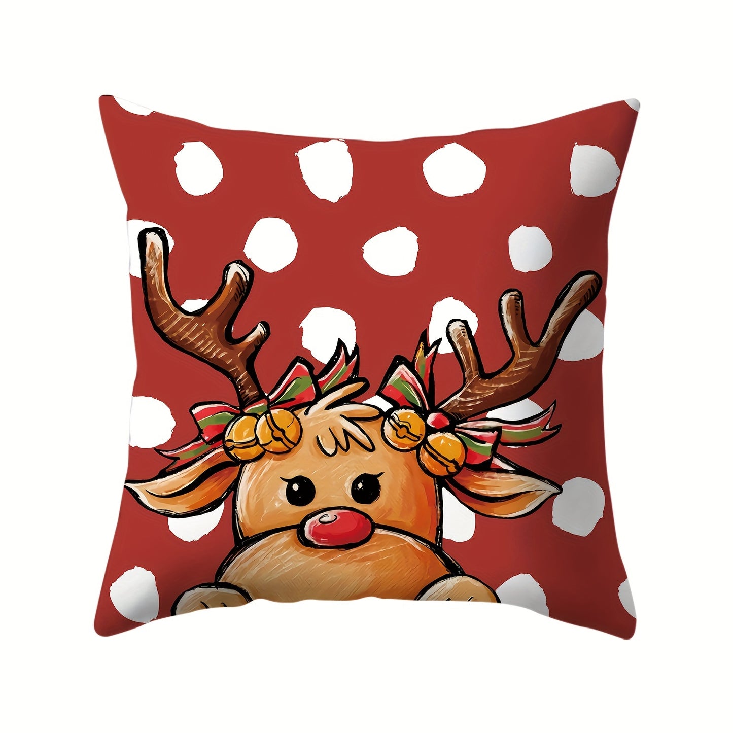 4pcs Christmas Throw Pillow Covers, Decorative Home Decor for Bedroom, Living Room, Sofa, Car