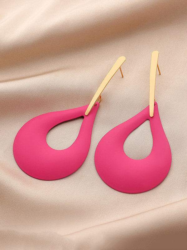 xakxx Geometric Hollow Drop Earrings