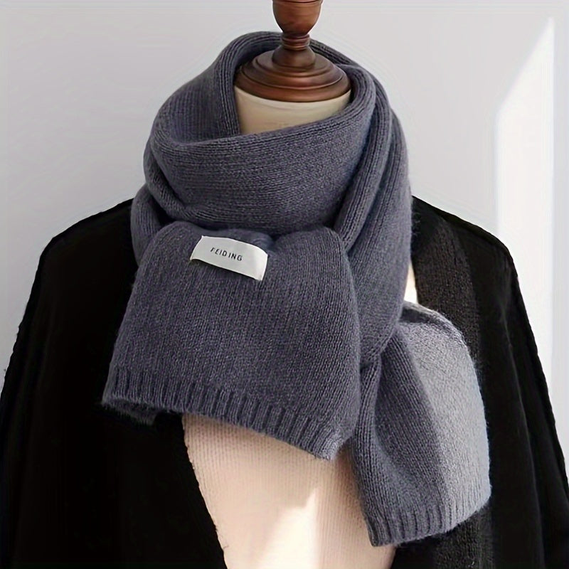 1pc Thick Knit Scarf for Men - Soft, Warm, and Stylish Winter Accessory - Perfect Holiday Gift for Him, Cozy and Comfortable