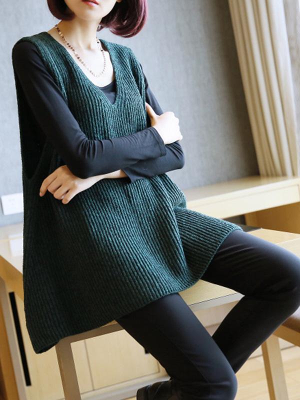 xakxx Casual V-Neck Knitting Vest