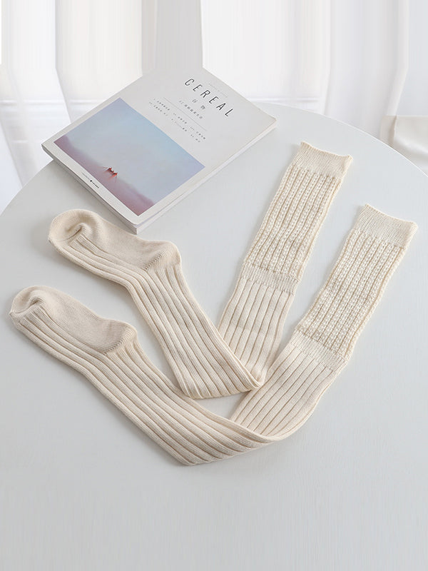 xakxx Casual Solid Color Stockings Accessories