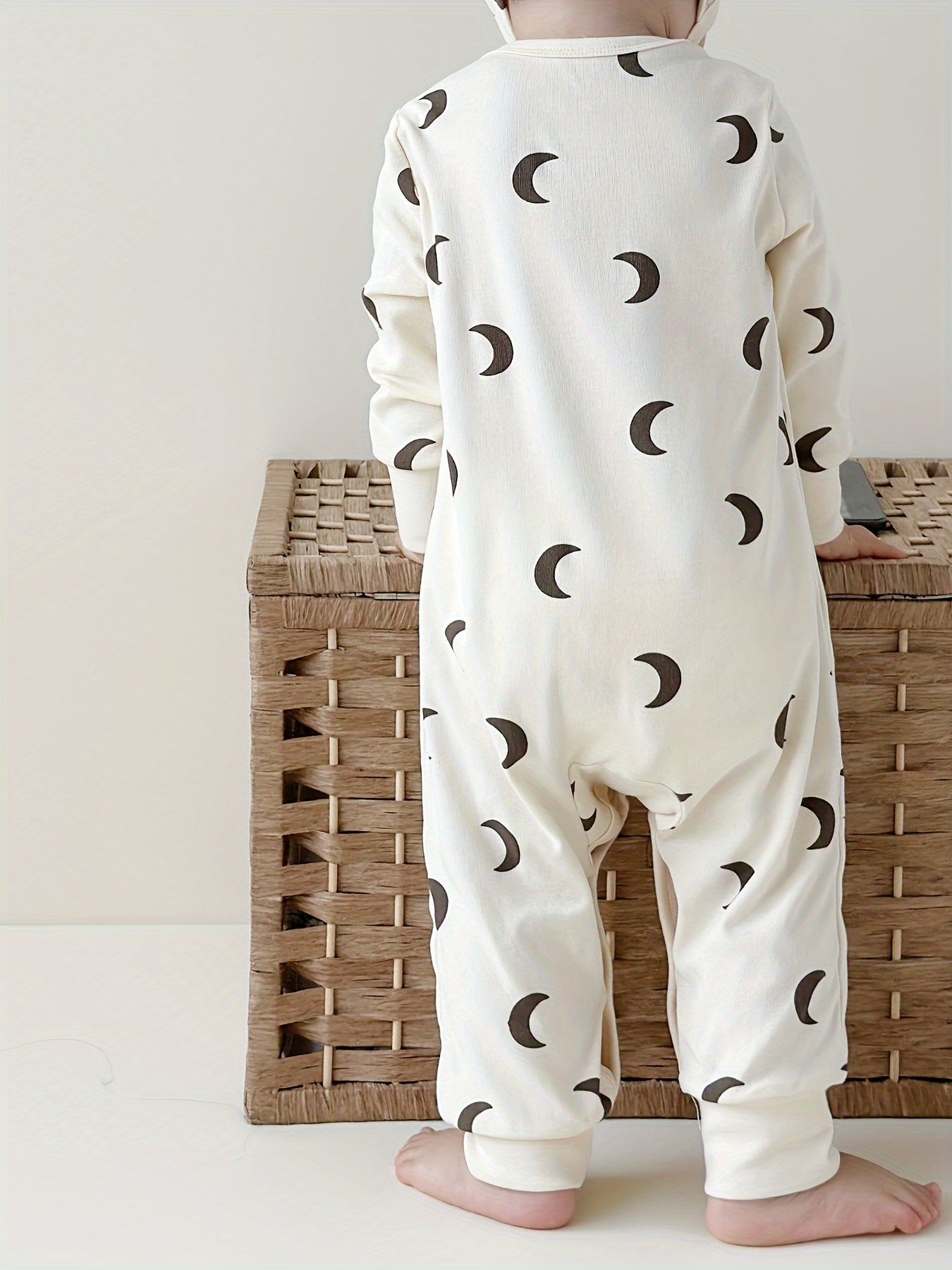 Baby Boy Autumn And Winter Christmas Cute Carton Print Long-sleeved Jumpsuit, Baby Newborn Clothes