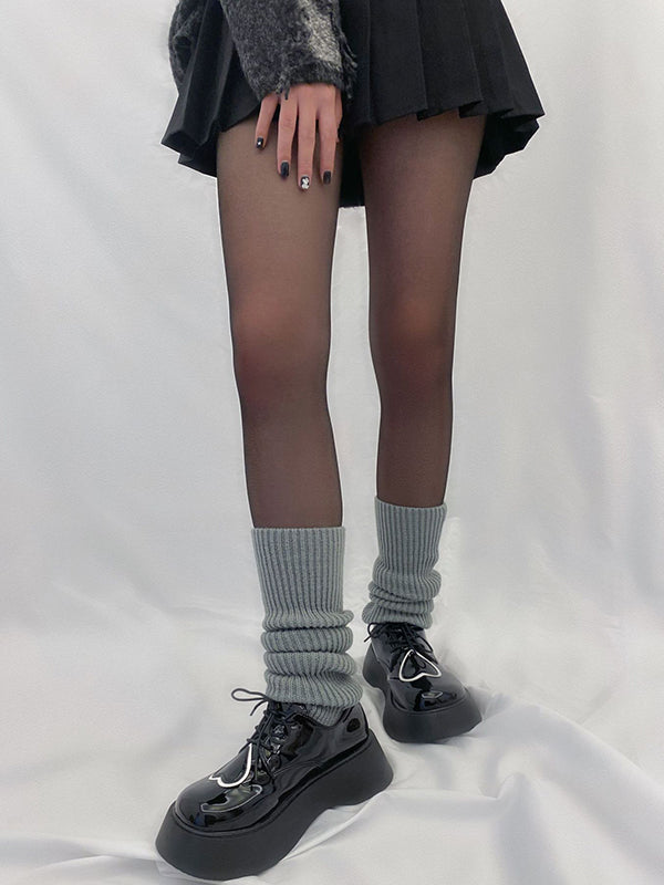 xakxx Casual Solid Color Leg Warmers Accessories