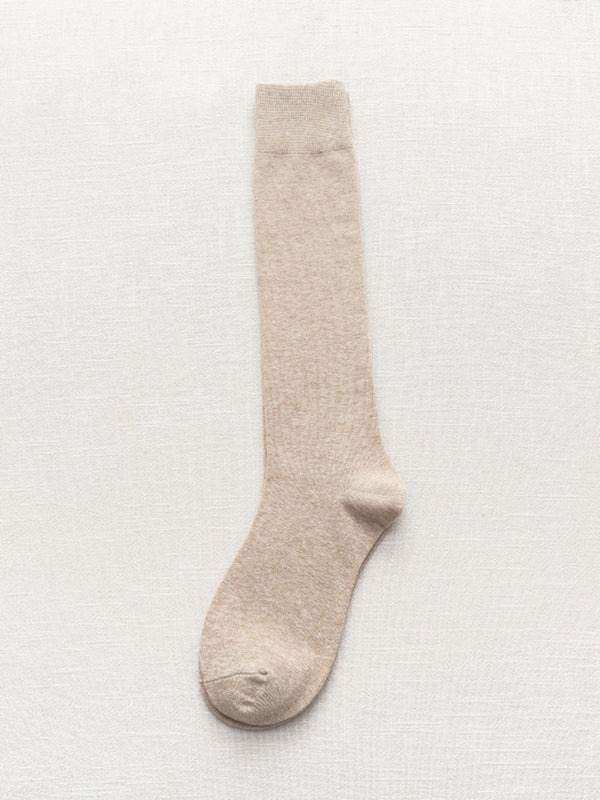 xakxx Casual Keep Warm Solid Color Socks Accessories