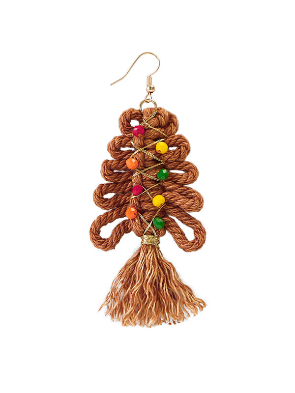 xakxx Tasseled Earrings Christmas Tree Accessories