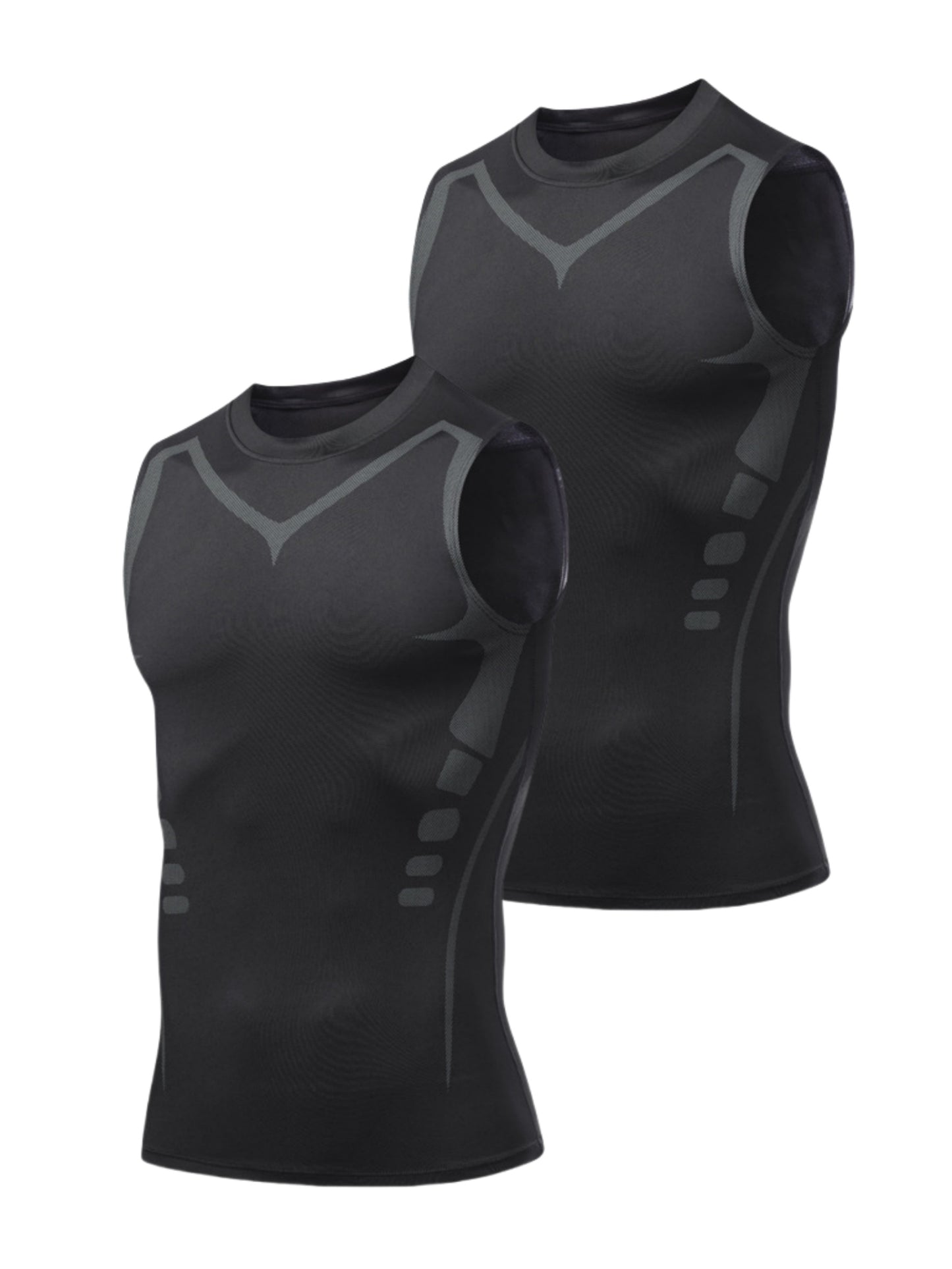 Buy 1 Get 1 Free, total of 2 pcs Men's Premium Quick-Dry Tank Top - Breathable Crew Neck Sleeveless Compression Vest with Moisture-Wicking Fabric, Four-Way Stretch, and Anti-Odor Technology - Ideal for Sports Events, Fitness Training, Ball Games, and Outd