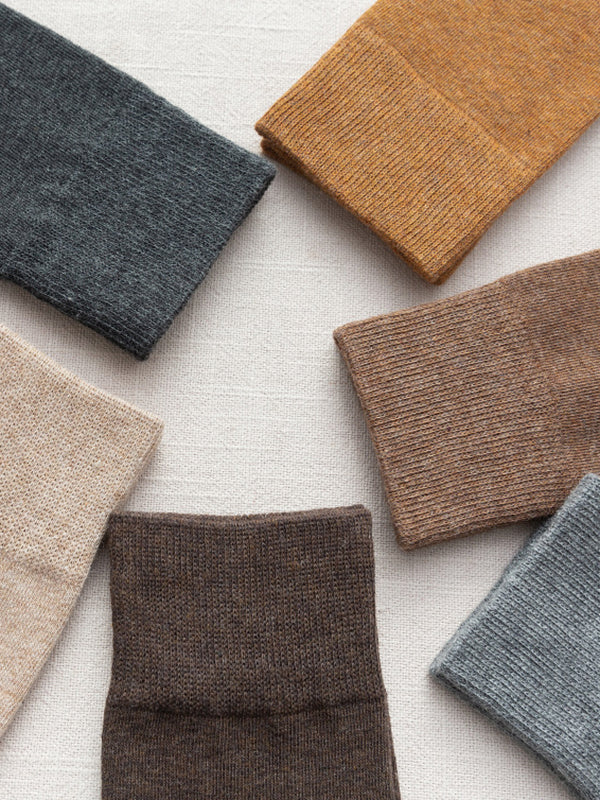 xakxx Casual Keep Warm Solid Color Socks Accessories