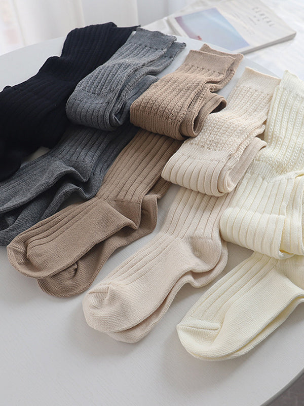 xakxx Casual Solid Color Stockings Accessories