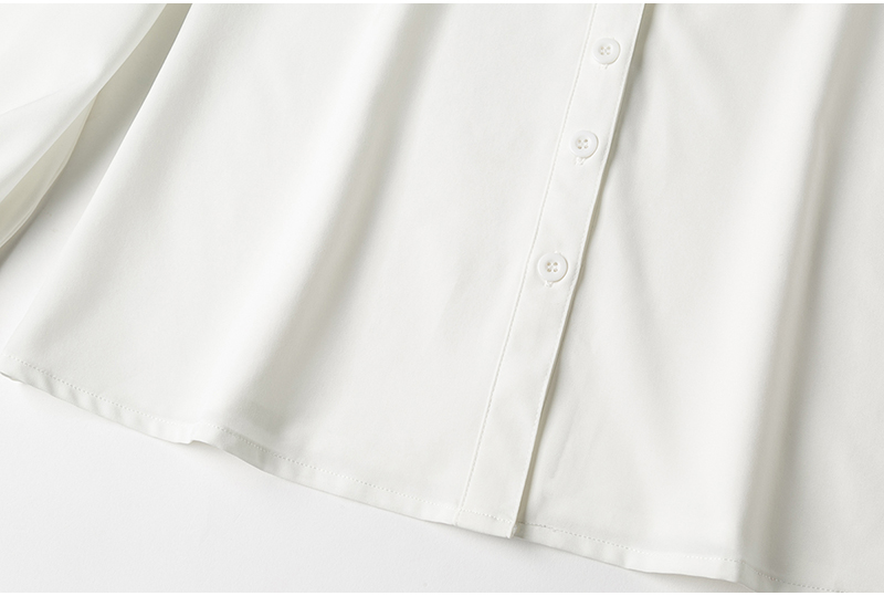 Xakxx - New Women blouse tops White Ruffles Bow Long Sleeve Chiffon Blouse 2023 New Work Wear Office Blusas Femininas ladies shirt 570A