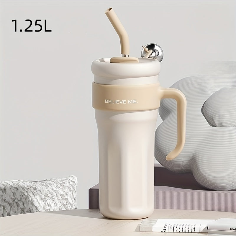 1pc Vacuum Cup, Insulated Coffee Mug With Leak Proof Screw Lid, Travel Mug, Coffee Cup, Keep Warm Or Cold For Coffee Or Tea Drinks