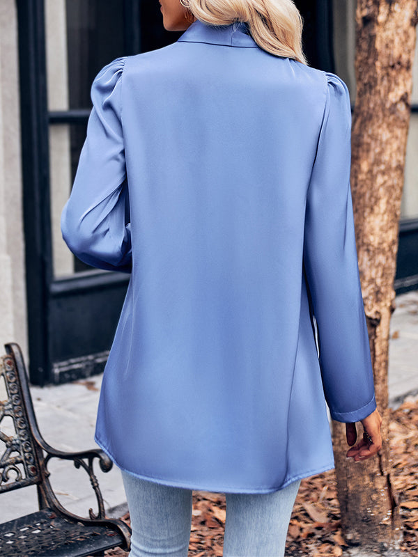 xakxx Long Sleeves Loose Solid Color Collarless Outerwear