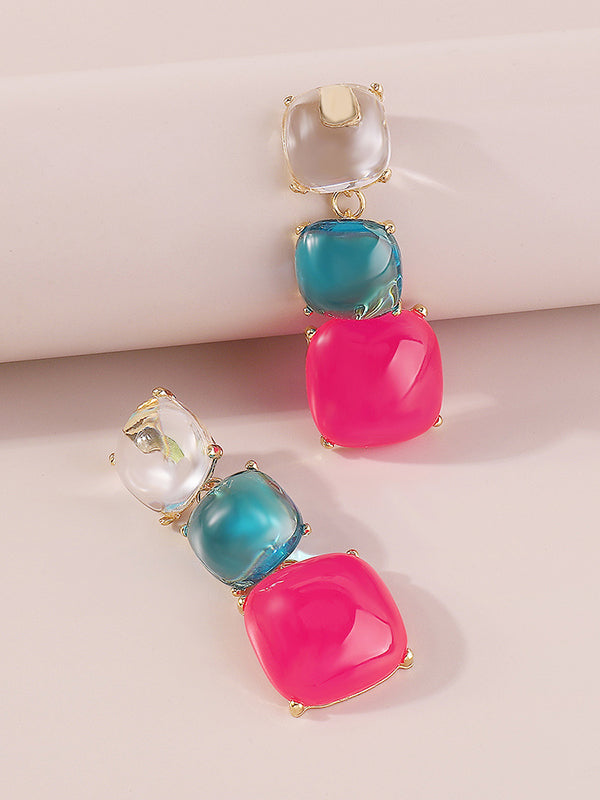 xakxx Geometric Drop Earrings Earrings Accessories