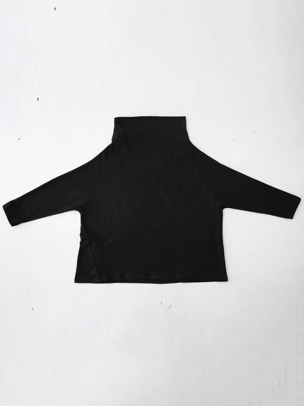 xakxx Urban Black&Gray High-Neck Long Sleeve Oversize T-Shirt
