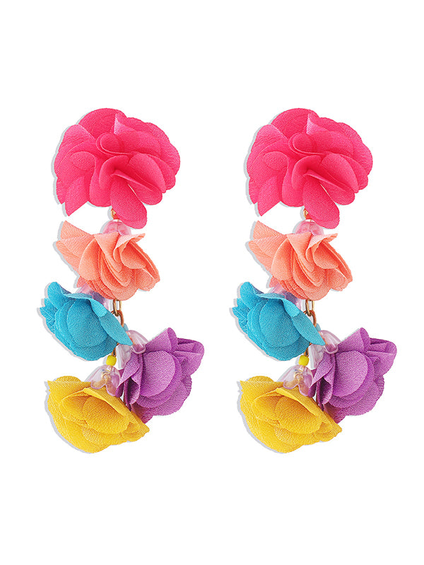 xakxx Flower Shape Drop Earrings Earrings Accessories