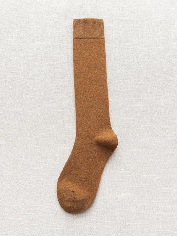 xakxx Casual Keep Warm Solid Color Socks Accessories