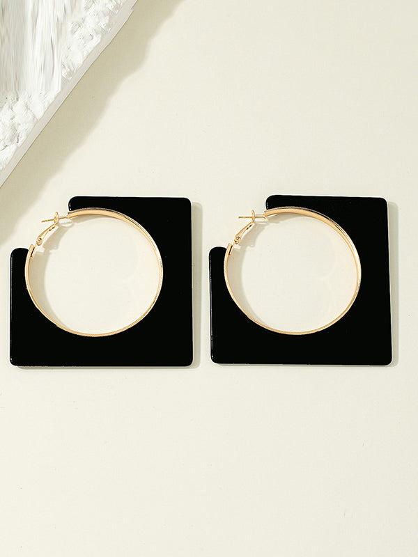 xakxx Normcore Geometric Hollow Drop Earrings