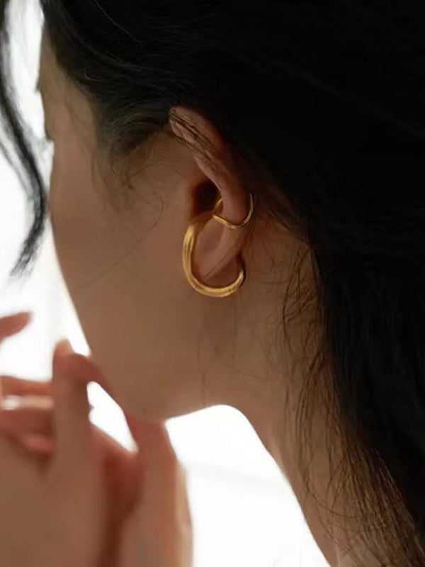xakxx Simple Chic Solid Color Normcore Earrings