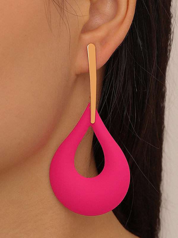 xakxx Geometric Hollow Drop Earrings