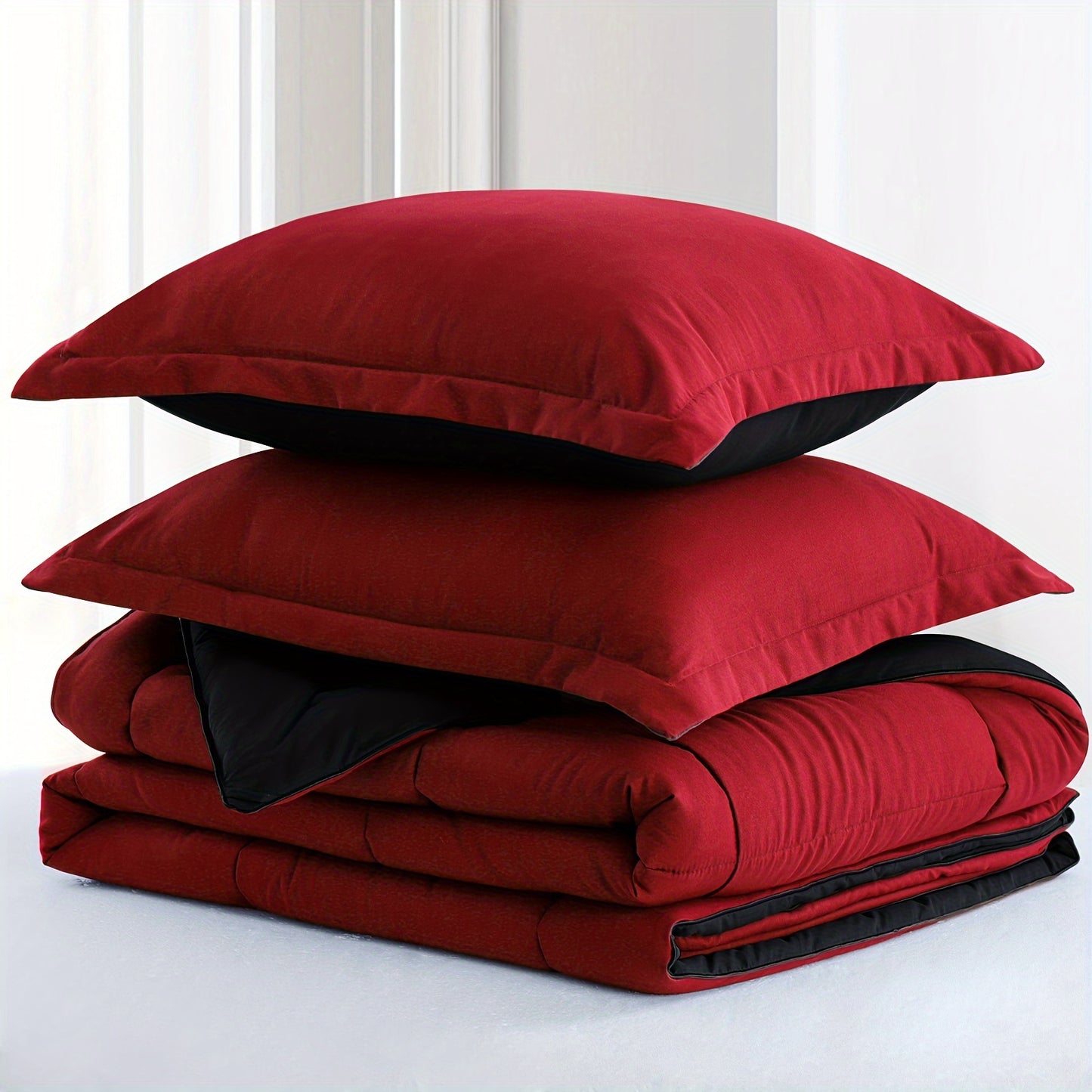 2/3pcs Luxurious Reversible Down Alternative Comforter Set - Ultra Soft, Lightweight, and Breathable for All Seasons - Includes 1 Pillow Sham, Hypoallergenic, Easy Care, and Machine Washable