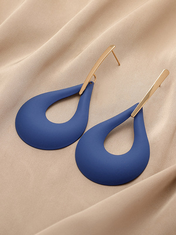 xakxx Geometric Hollow Drop Earrings