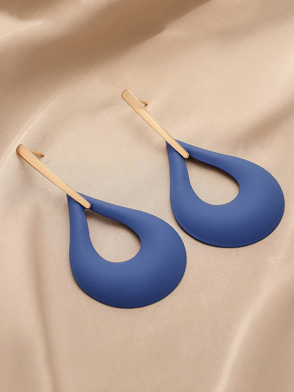 xakxx Geometric Hollow Drop Earrings