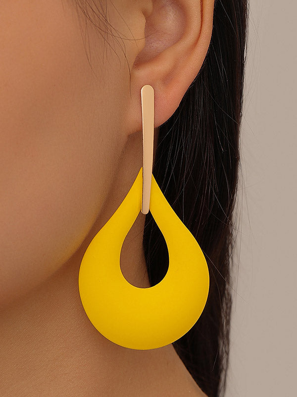 xakxx Geometric Hollow Drop Earrings