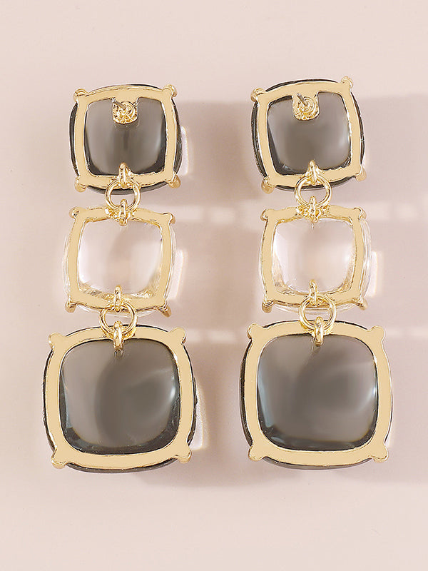 xakxx Geometric Drop Earrings Earrings Accessories