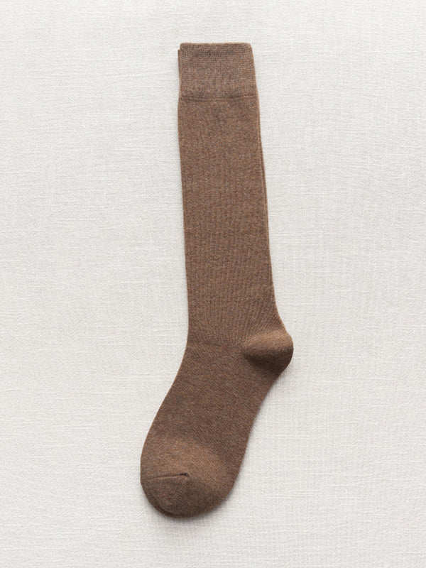 xakxx Casual Keep Warm Solid Color Socks Accessories