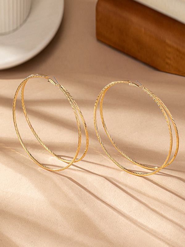 xakxx Geometric Layered Earrings Accessories
