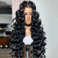 Brazilian Burgundy Red Colored Deep Wave Lace Frontal Wig HD Transparent lace front Wig Human Hair For Women Synthetic Lace Closure Wig