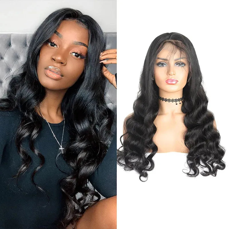 Ishow 10 12 14 16 18 inch 30 32 34 36 38 40inch Human Hair Wigs Yaki Straight Kinky Curly Water Loose Deep Body Lace Front Wig for Women All Ages Natural Color