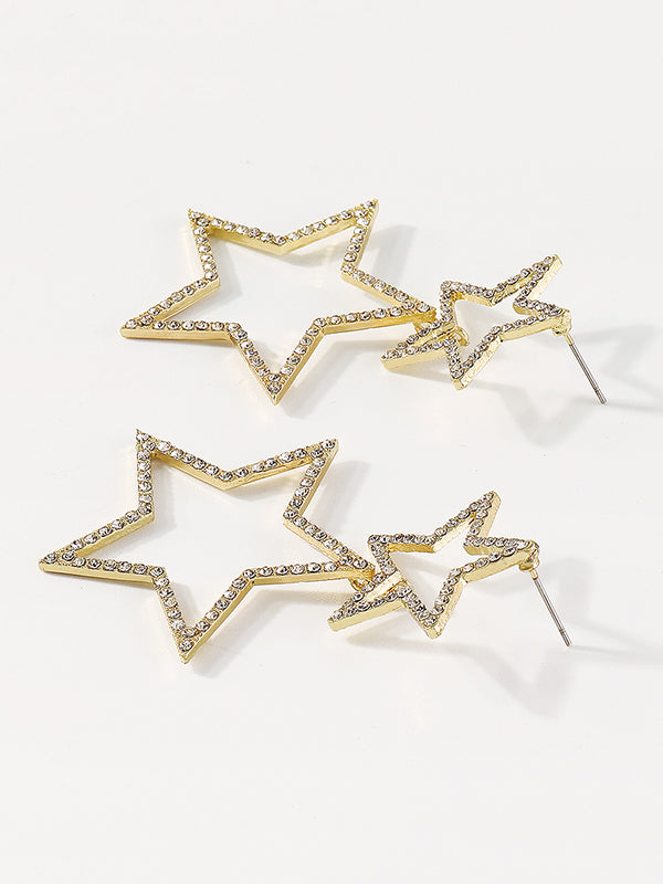 xakxx Geometric Hollow Eardrop