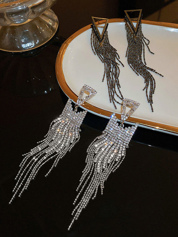 xakxx Original Statement Rhinestone Geometric Earrings