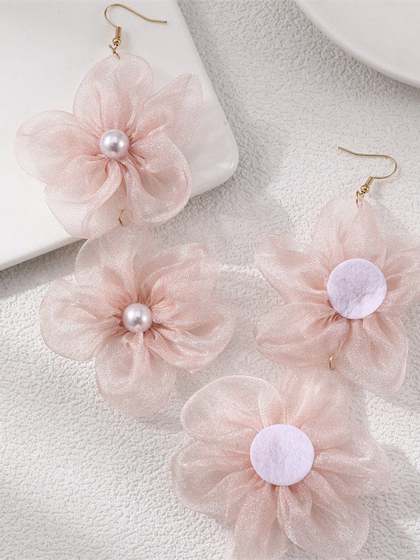 xakxx Three-Dimensional Flower Drop Earrings