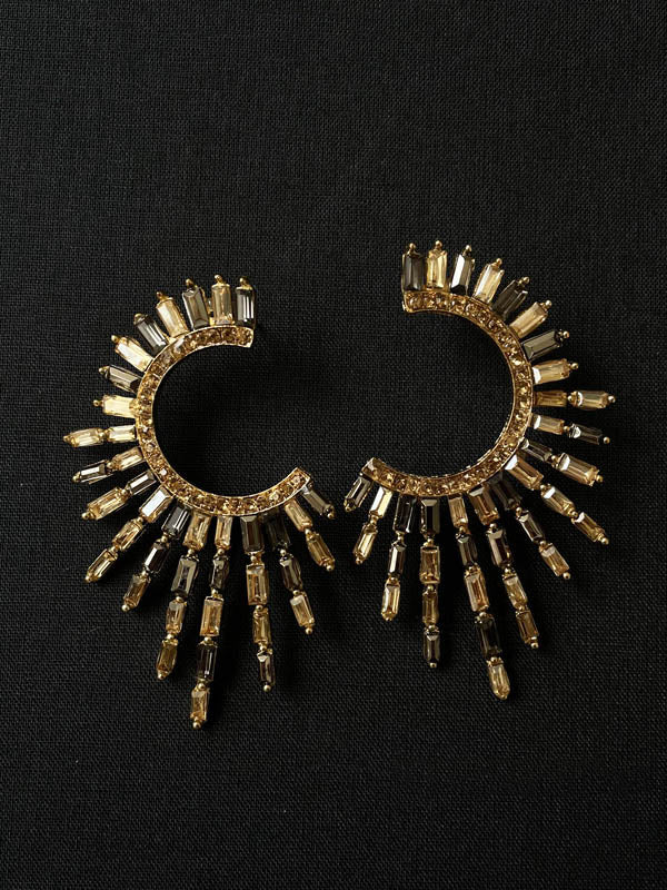 xakxx Original Contrast Color Zircon Earrings Accessories