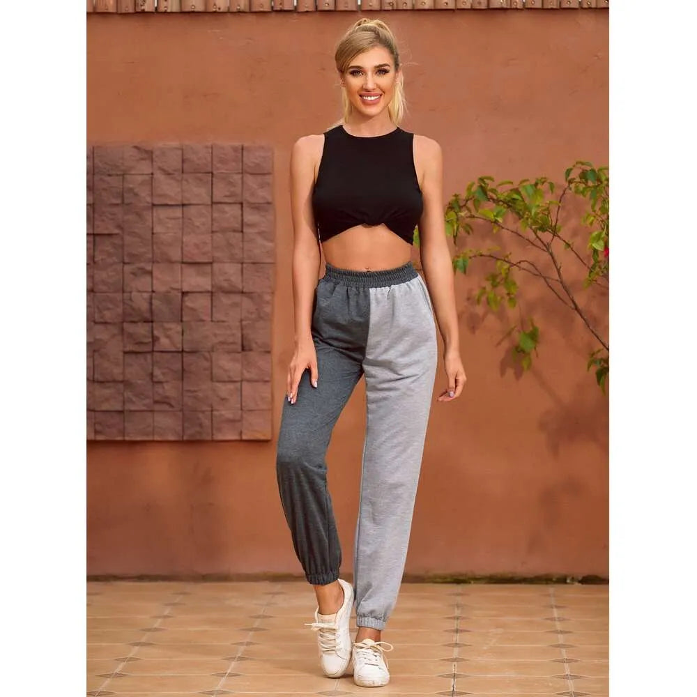 women's INS Colored Knitted Elastic Casual Sports Leggings