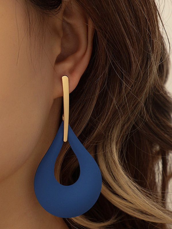 xakxx Geometric Hollow Drop Earrings
